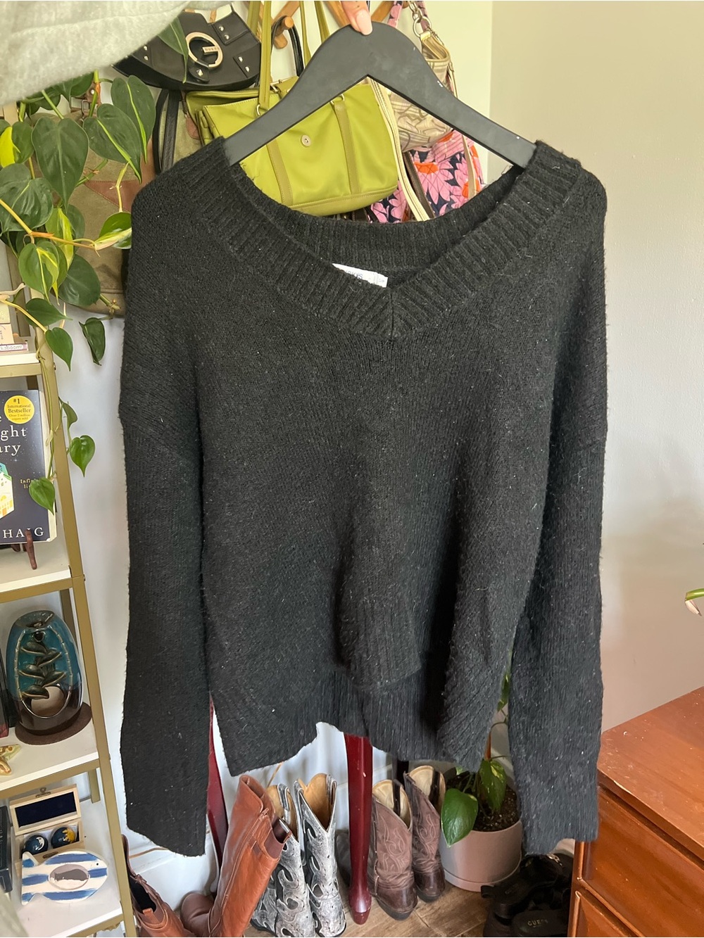 Ricki's Black V-Neck Women’s Sweater
